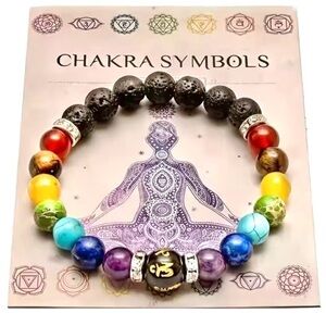 CHAKRA BRACELET⭐️OIL diffuser boho stretchy comfy bracelet w zen vibe